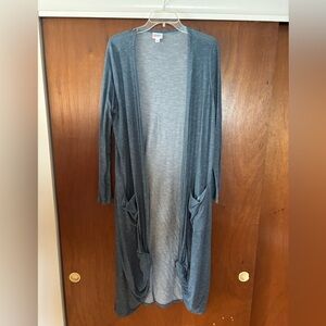 LuLaRoe Blue  Striped Long Cardigan